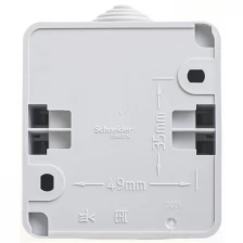 Выключатель одноклавишный этюд открытой установки IP44 серый BA10-041C Schneider Electric