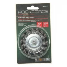 Кордщетка дисковая ROCKFORCE стальная витая для дрели 75мм