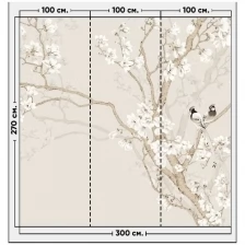 Фотообои / флизелиновые обои Птицы в магнолиях 3 x 3 м