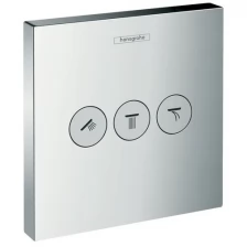 Переключатель потоков Hansgrohe ShowerSelect Trio/Quattro 15764000 на три потребителя