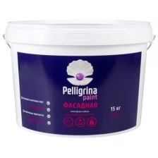 Краска фасадная Pelligrina Paint, акриловая, белоснежная, 15 кг