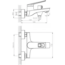 Смеситель для ванны Haiba HB60595 Хром