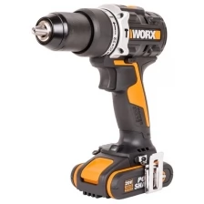 Дрель-шуруповерт ударная WORX WX352, 2Ач x2, ЗУ 2А, кейс