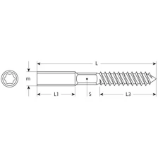 Сантехническая шпилька ЗУБР М10 x 100 мм 600шт. 37870-10-100-600