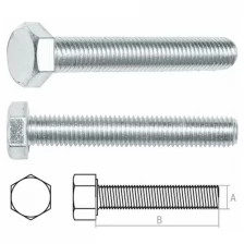 Болт М6х60 мм шестигр., цинк, кл.пр. 5.8, DIN 933 (5 кг) STARFIX (SMV1-13513-5)