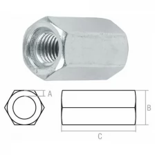 Гайка М14 удлиняющая, цинк (20 шт в карт. уп.) STARFIX (SMC2-86967-20)