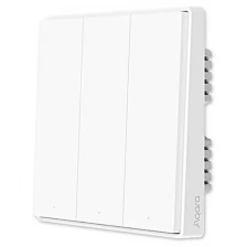 Умный выключатель Xiaomi Aqara Smart Wall Switch D1 (Тройной с нулевой линии) White (ZNQBKG20LM)