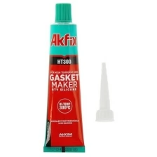 Герметик Akfix HT300, силиконовый, термостойкий, красный, 50 мл