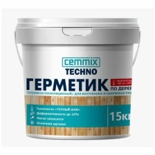 Герметик акриловый для дерева Cemmix Теплый шов, 15 кг, медовый