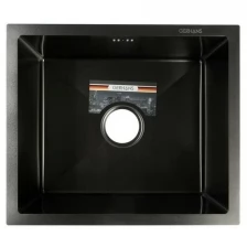 GERHANS Мойка кухонная GERHANS K35043B, врезная, 500х430х220 мм, с сифоном, цвет графит