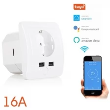 Орбита / OT-HOS15 Умная розетка Умный дом (1 гнездо,16А,Wi-Fi, 2*USB)