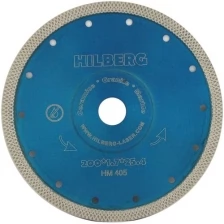 Hilberg Диск алмазный отрезной 200x25,4/22,23 Hilberg Турбо ультратонкий х-тип HM405 .