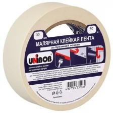 Клейкая лента Unibob Малярная 30mm x 50m 28136